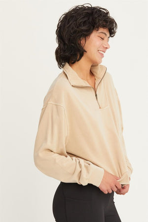 EFFORTLESS TOUCH SWEATSHIRT TAUPE