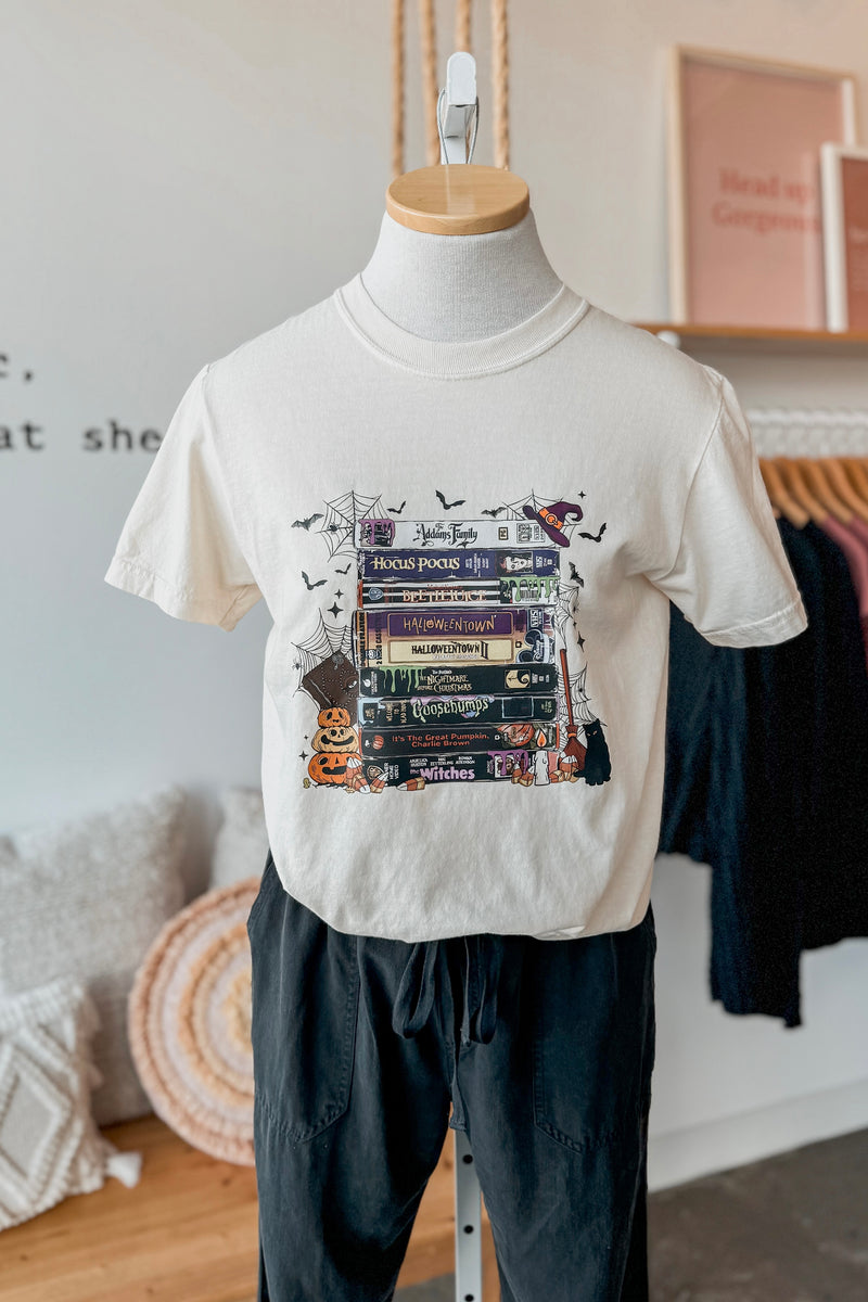 HALLOWEEN VHS MOVIES GRAPHIC TEE