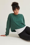 COZY SOFT PULLOVER SWEATSHIRT DARK GREEN