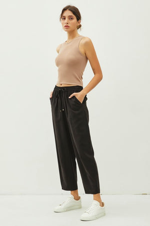 ME FIRST HIGH RISE PANTS BLACK