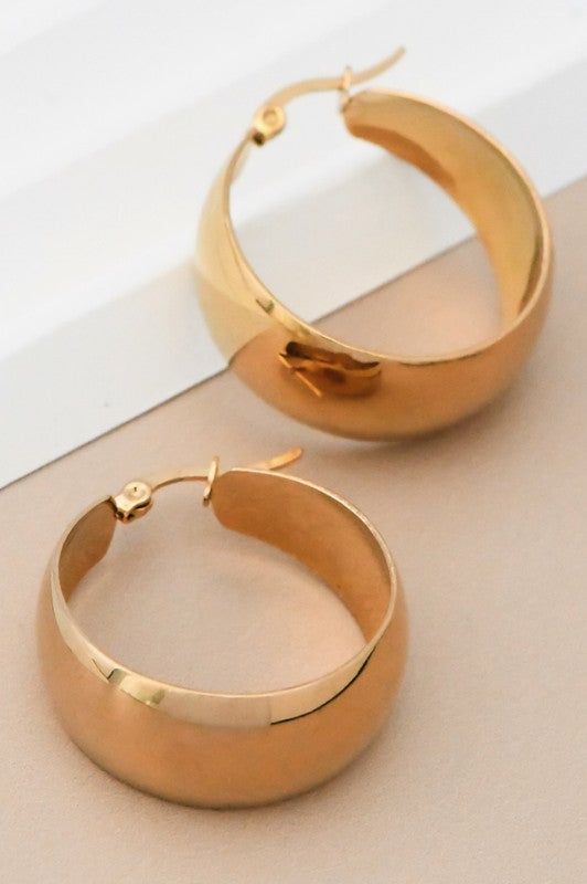 18K WATERPROOF NON-TARNISH HOOP EARRINGS