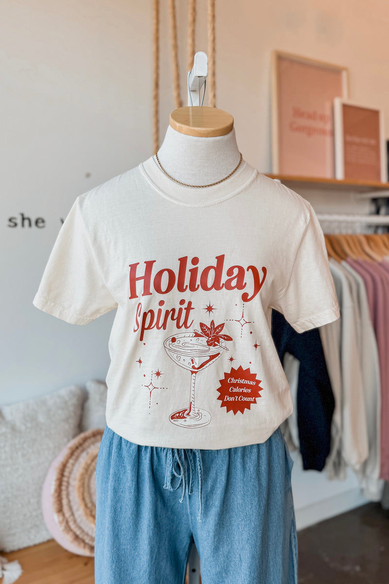 HOLIDAY SPIRITS GRAPHIC TEE