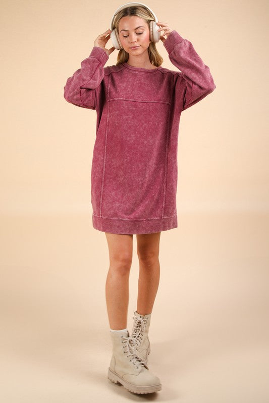 WORRY LESS SWEATSHIRT DRESS