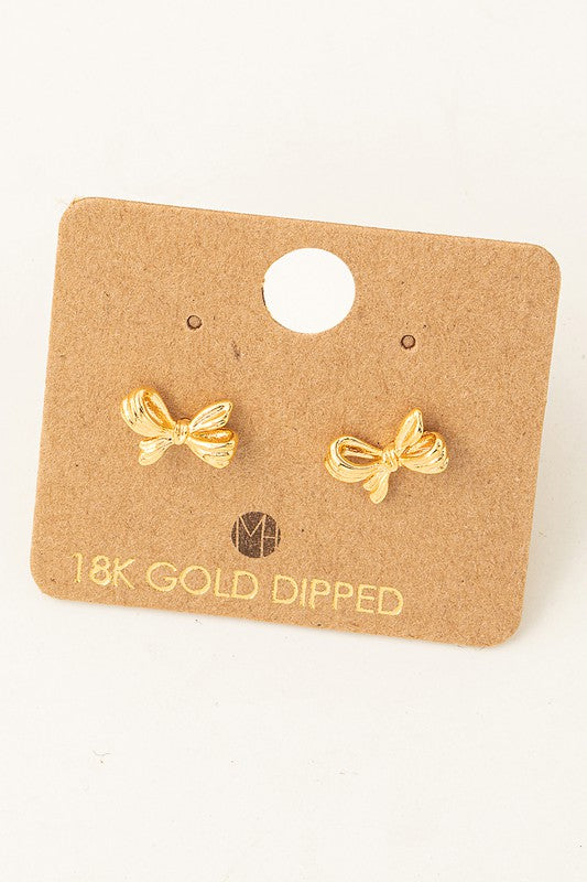 MINI RIBBON STUD EARRINGS