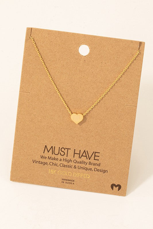 DAINTY HEART PENDANT NECKLACE