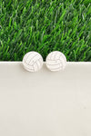 GLITTER VOLLEYBALL STUD EARRINGS