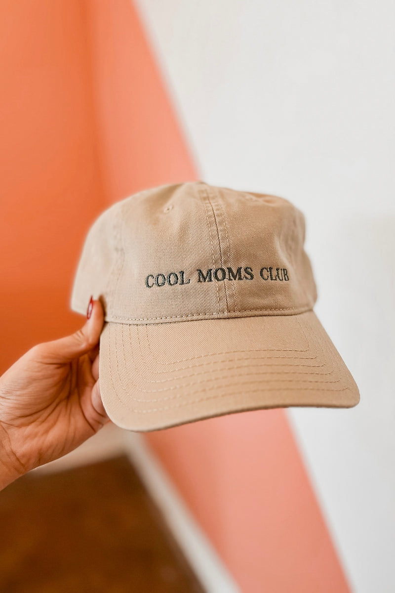 COOL MOMS CLUB EMBROIDERED HAT KHAKI