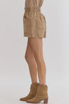 THAT'S JUST WHAT I'LL BE HIGH WAISTED SHORTS CAMEL