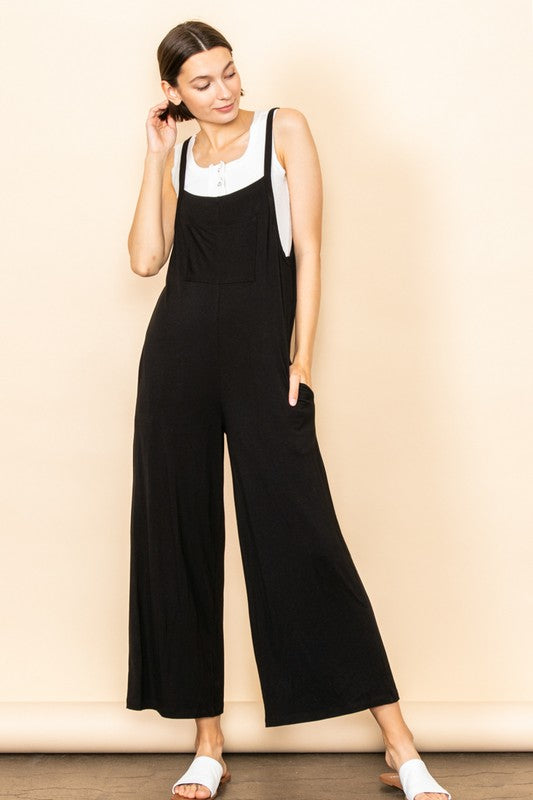 NOT SO BASIC OVERALL JUMPSUIT BLACK