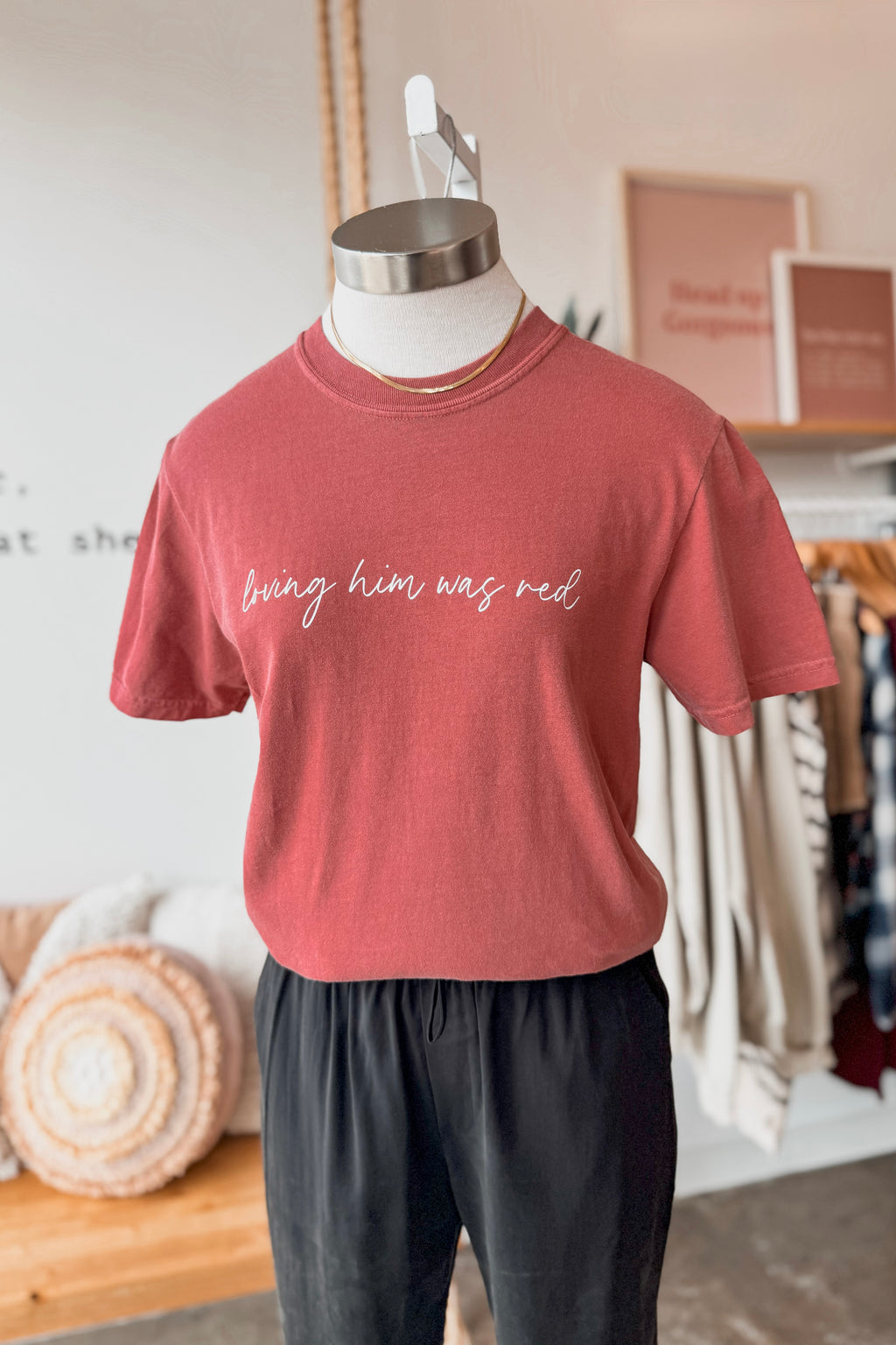 LOVING HIM WAS RED VALENTINE'S GRAPHIC TEE