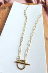 LUXE GOLD PAPER CLIP CHAIN 16"