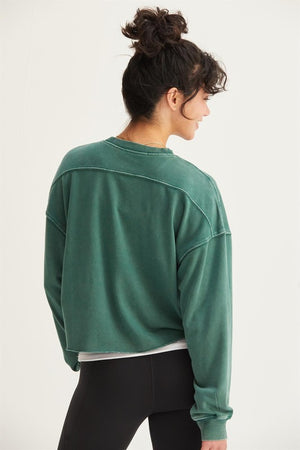 COZY SOFT PULLOVER SWEATSHIRT DARK GREEN