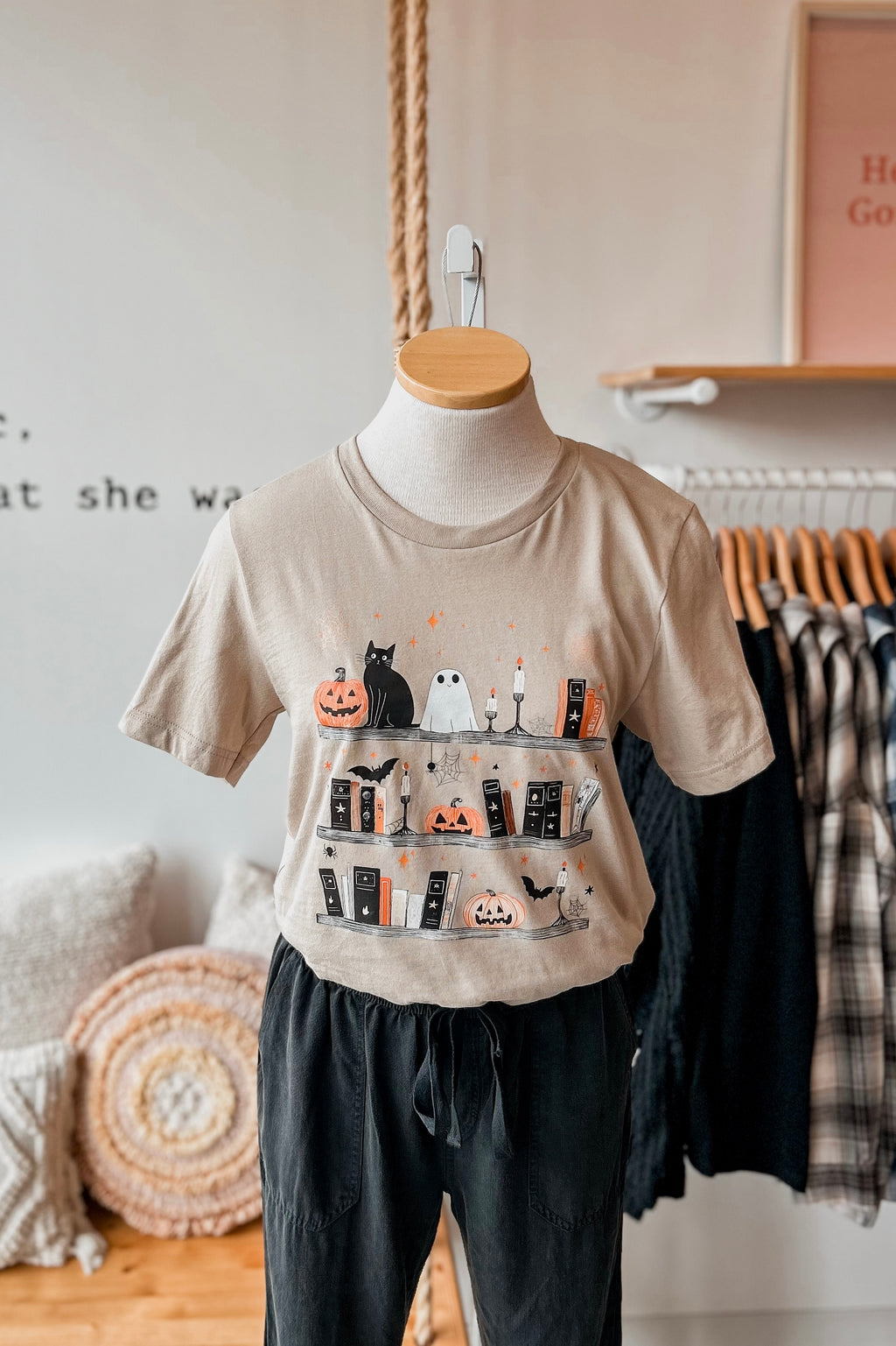 HALLOWEEN ON THE SHELF GRAPHIC TEE