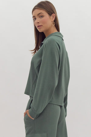 COMFY CROP SWEATER FOREST