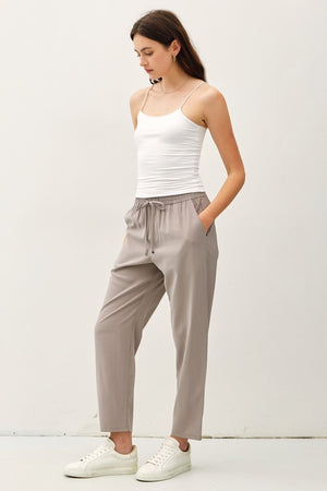 ME FIRST HIGH RISE PANTS EARTH GREY