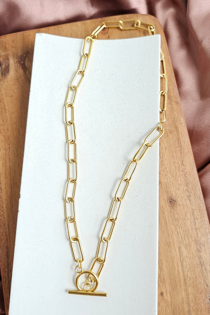 LUXE GOLD PAPER CLIP CHAIN 18