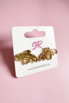 GOLD BEE STUD EARRINGS