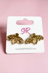 GOLD BEE STUD EARRINGS