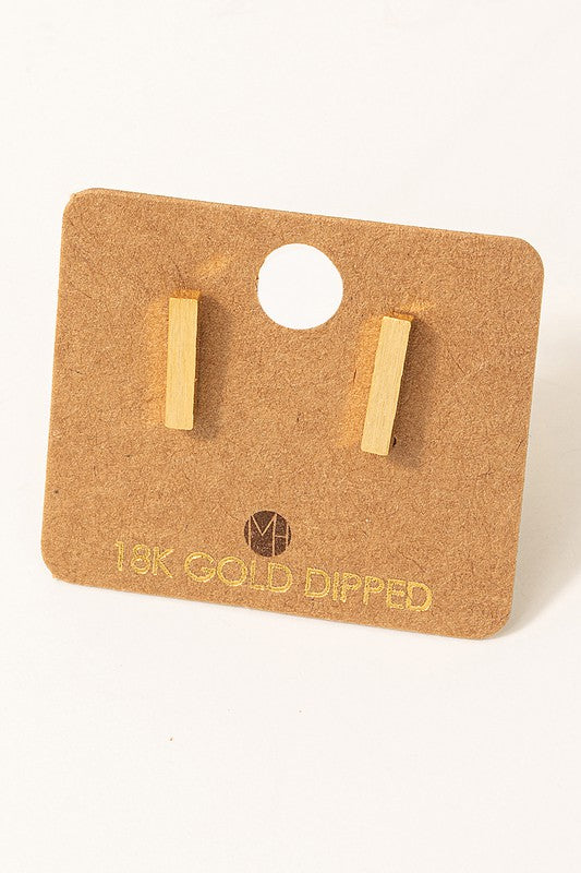 DAINTY MINI BAR STUD EARRINGS