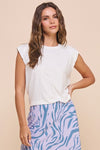 BLOSSOM BASIC MUSCLE TEE TOP IVORY