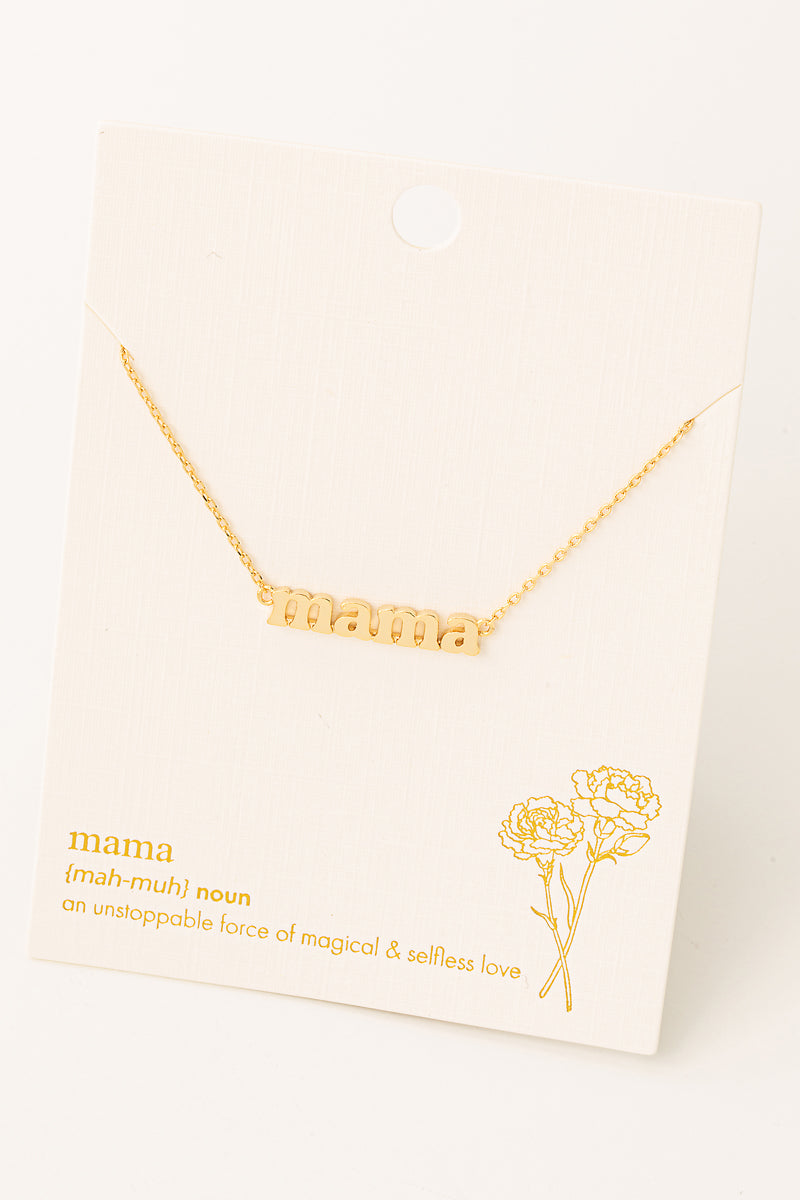 MAMA PRINT CHARM NECKLACE