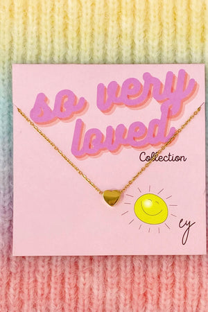 SO VERY LOVED HEART NECKLACE GOLD